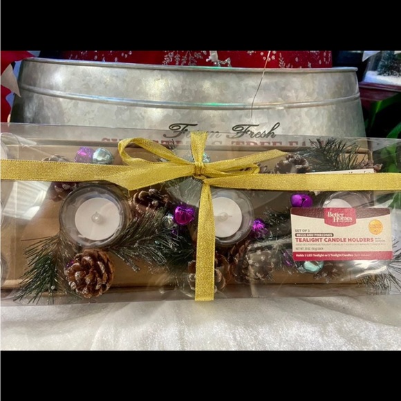 NEW* WINTER TEALIGHT CANDLE HOLDER SET - Picture 9 of 13